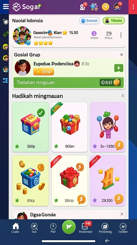 rajaclub - Tampilan antarmuka yang menarik dan mudah digunakan.